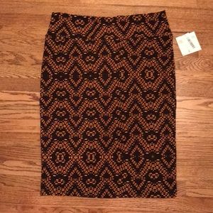 New brown & orange Lularoe Cassie skirt 2xl